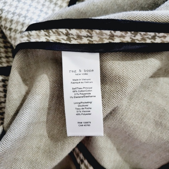 $598 Unworn Rag & Bone Women's Slade Italian Plaid Houndstooth Blazer - Picture 10 of 10